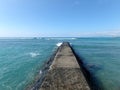 Empty Pier Path into the water in Waikiki