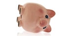 Empty Piggy Bank On Side