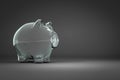 an empty piggy bank with space for your content