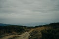 empty pilgrim trail in galicia, spain