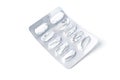 Empty pill blister isolated with soft shadow Royalty Free Stock Photo