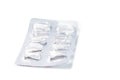 Empty pill blister isolated with soft shadow Royalty Free Stock Photo