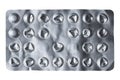 Empty pill blister isolated on white Royalty Free Stock Photo
