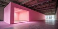 Empty pink gradient room space with blank box Royalty Free Stock Photo