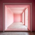 Empty pink gradient room space with blank box Royalty Free Stock Photo