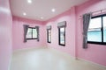 Empty pink room with window Royalty Free Stock Photo