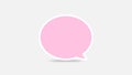 Empty pink speech bubbles single for ad, comic speech bubbles doodle or sticker dialog, price tag balloon speech single, bubbles Royalty Free Stock Photo