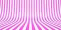 Empty pink and white bend stripes abstract studio room background, product placement or modern minimal backdrop template Royalty Free Stock Photo