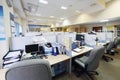 Empty places of work separated by partition Royalty Free Stock Photo