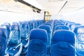 Empty plane interior with no people Royalty Free Stock Photo