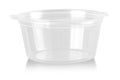 Empty plastic container isolated on white background