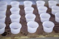 Empty plastic cups Royalty Free Stock Photo