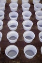 Empty plastic cups Royalty Free Stock Photo