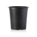 Empty plastic flower pot isolated Royalty Free Stock Photo