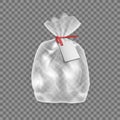 Empty Plastic Gift Package Bag With Red Strap Royalty Free Stock Photo
