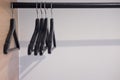 Empty plastic hangers Royalty Free Stock Photo