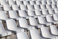 Empty plastic seats Royalty Free Stock Photo