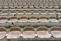 Empty seats in a grandstand Royalty Free Stock Photo