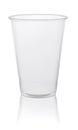 Empty plastic transparent disposable cup