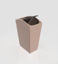 Empty plastic trashcan Royalty Free Stock Photo