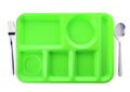 Empty plastic tray on white background, top view Royalty Free Stock Photo