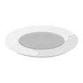 Empty plate isolated on white, round dinner dishware vector Royalty Free Stock Photo