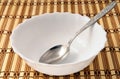 Empty plate with spoon