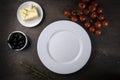 Empty plate, table setting for a meal Royalty Free Stock Photo