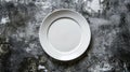 Empty Plate on Textured Surface Royalty Free Stock Photo