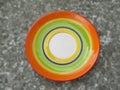 Empty plate with various color border