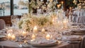 Empty plates, glasses, style bouquet celebrate flowers festive luxury spring decoration Royalty Free Stock Photo