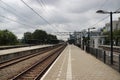 Empty platform at the trainstation Den Haag Laan van NOI in the Hague