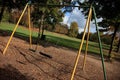 Empty playground in autumn