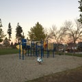 Empty playground at sunset Royalty Free Stock Photo
