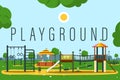 Empty Playground Vector Illustration Royalty Free Stock Photo