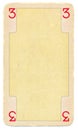 Empty playing card paper background with number three 3 and line Royalty Free Stock Photo