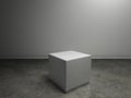 Empty plinth in gallery or museum Royalty Free Stock Photo