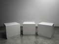 Empty plinth in gallery or museum Royalty Free Stock Photo