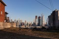 Empty Plot of Land for a Home with a View of the Midtown Manhattan New York City Skyline in Weehawken New Jersey Royalty Free Stock Photo