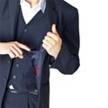 Empty pocket of a jacket Royalty Free Stock Photo