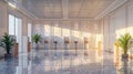 Empty polling place with privacy voting booths. Concept of elections, transparent democracy, privacy for voters, and Royalty Free Stock Photo