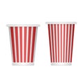 Empty popcorn bucket vector illustration isolated on white background Royalty Free Stock Photo