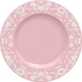 Empty porcelain clay plate with decorative frame