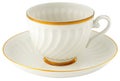 Empty porcelain cup and saucer Royalty Free Stock Photo