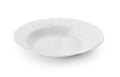 Empty porcelain white soup plate