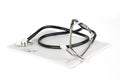 Empty prescription with stethoscope isolated Royalty Free Stock Photo