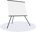 Empty presentation flipchart board