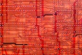 Empty printed circuit board computer technology,  background microprocessor Royalty Free Stock Photo