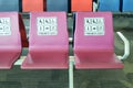 Empty priority seats in international airport