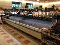 Empty produce shelves